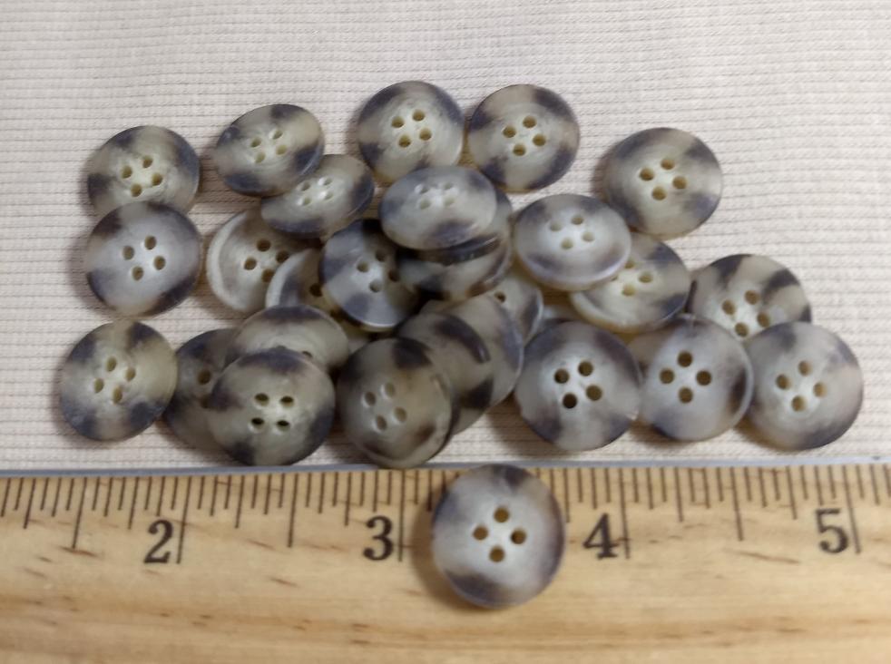 Button #367 #4 Hole #Brown #Imitation #Horn #Polyester #10pc