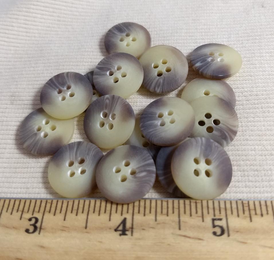 Button #1830 #4 Hole #Cream #Imitation #Horn #Polyester #10Pc