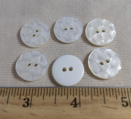 Button #23635 #2 Hole #White #Polyester #10pc