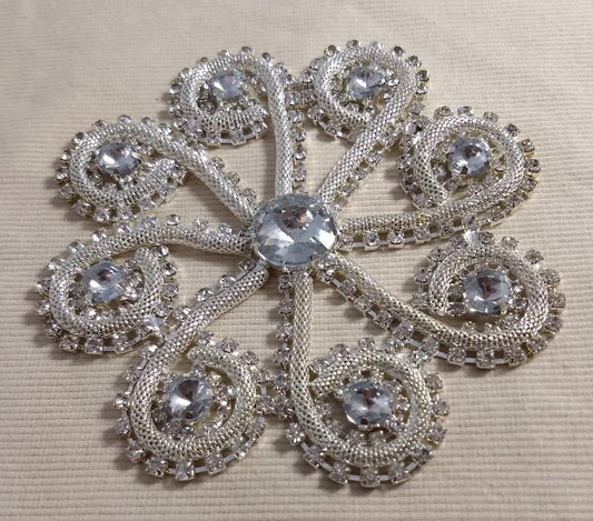 Applique #Wedding #Clear #Round #Rhinestone #1pc
