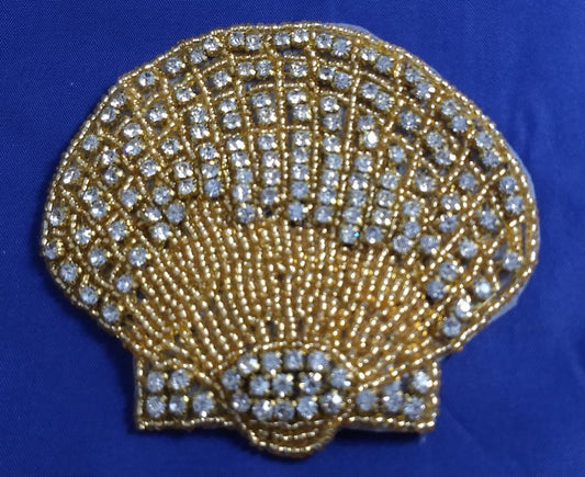 Applique #Gold #Bead #Rhinestone #1pc