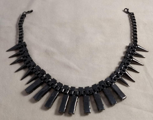 Necklace #Choker #Gunmetal #Spikes #1pc