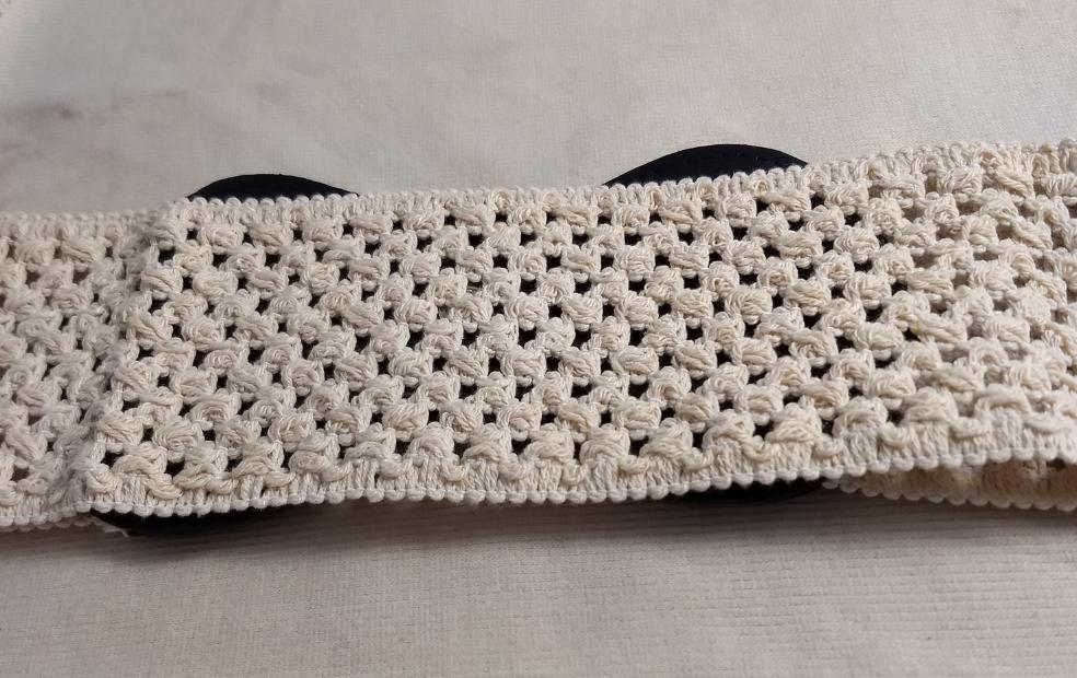 Belt #B0702 #Crochet #Cream #PVC #1pc