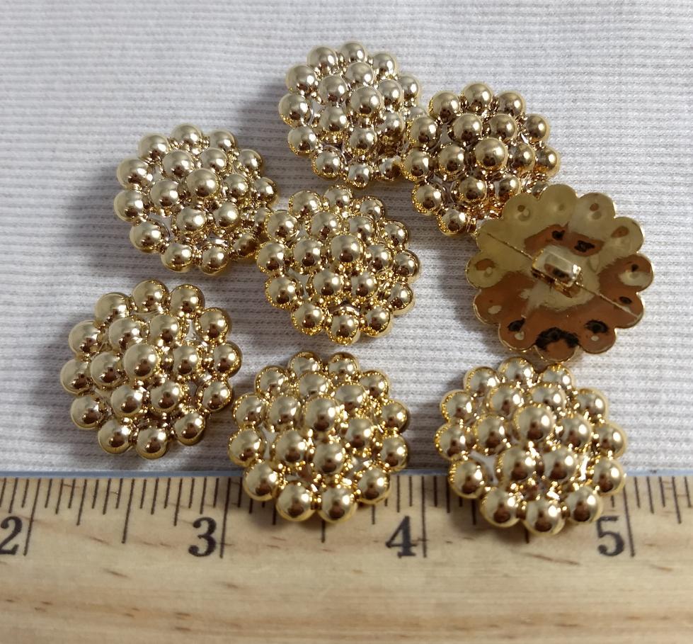 Button #1298 #Shank #Gold #ABS #10pc