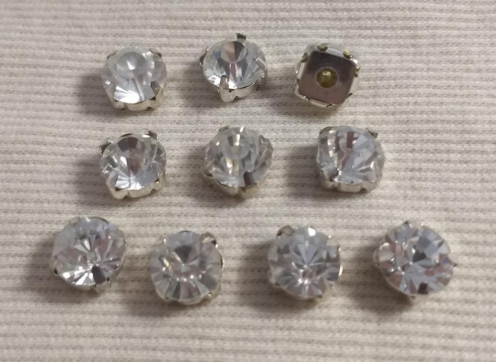 Bead #Rhinestone #Clear #4-Prongs #Preset #10pc