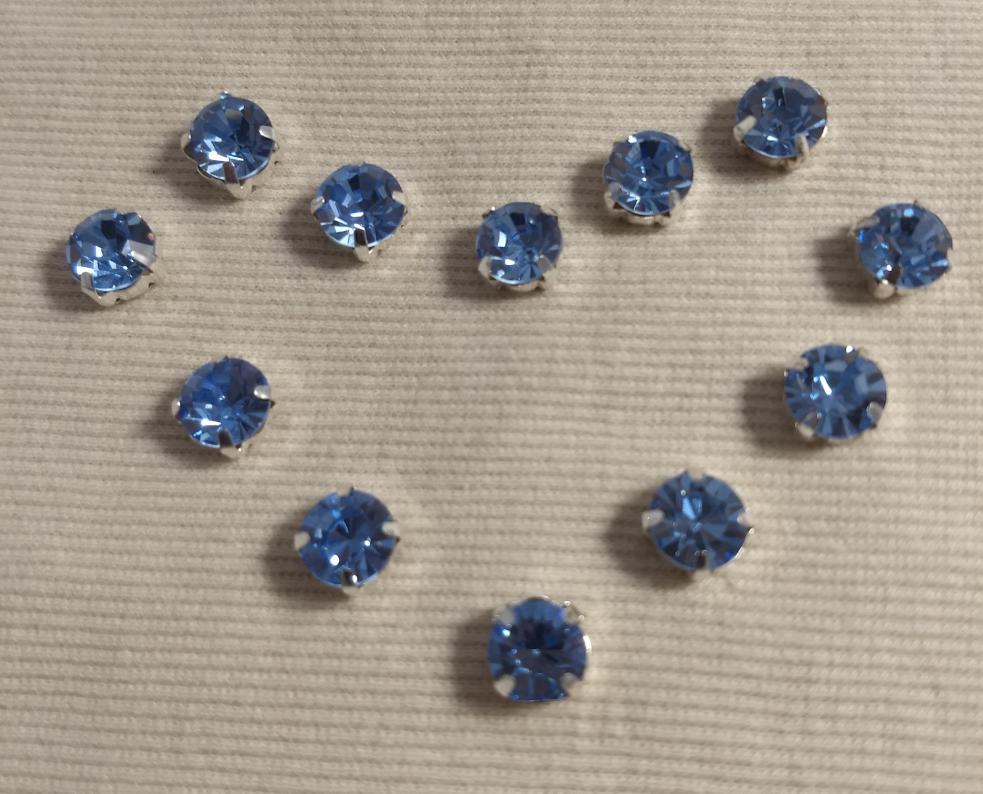 Bead #Rhinestone #Blue #4-Prong #10pc