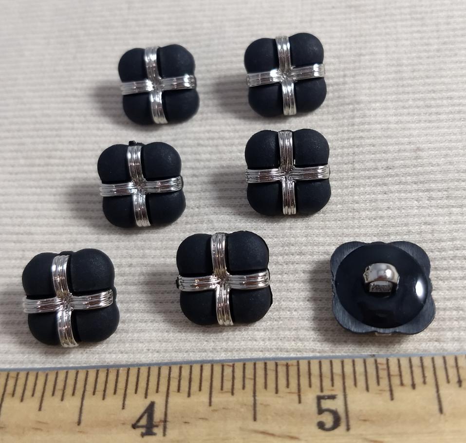 Button #JU821 #Shank  #Black #Abs #10pc