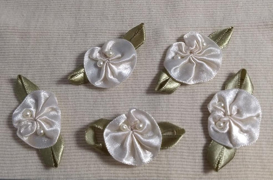 Applique #AP1545 #Ivory #Flower #10pc