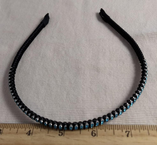 Headband #Rhinestone #Blue #Two-Layer #1pc