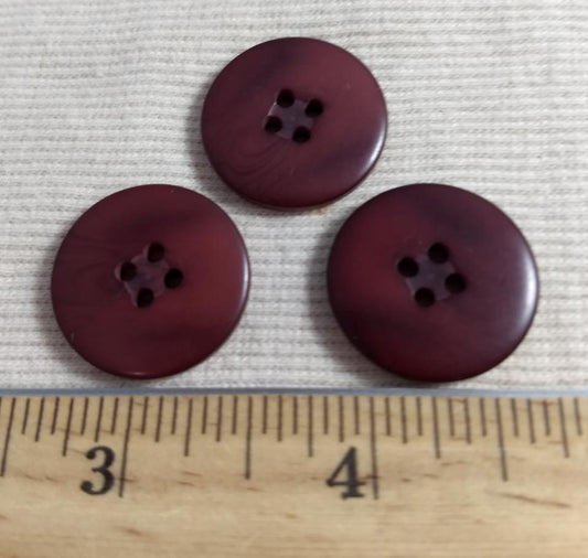 Button #4023 #4 Hole #Brown #Polyester #Imitation #Horn #10pc