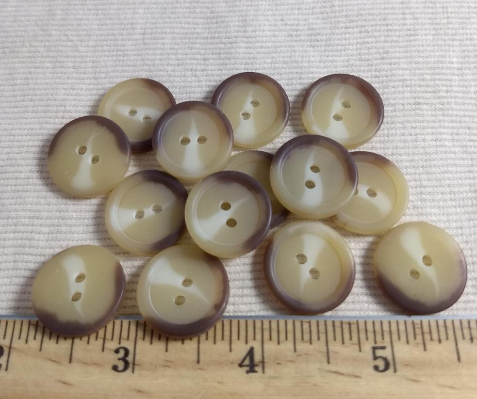 Button #4330 #2 Hole #Cream #imitation #Horn #Polyester #10pc