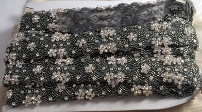 Trimming #9337 #Green #Bead #Rhinestone #Belt #1yd