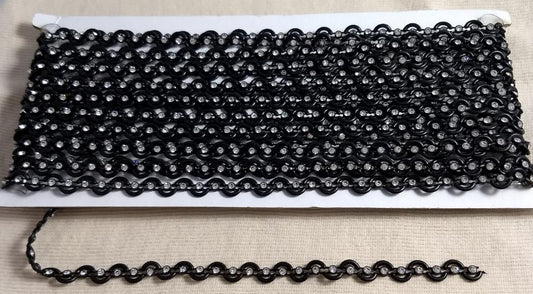 Trimming #C303 #Black #Rhinestone #1yd