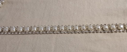 Trimming  #Cream #Bead #Rhinestone #1yd