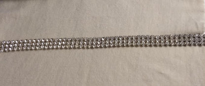 Trimming #7014 #Clear #Three-Row #Rhinestone #Belt-Band #1yd