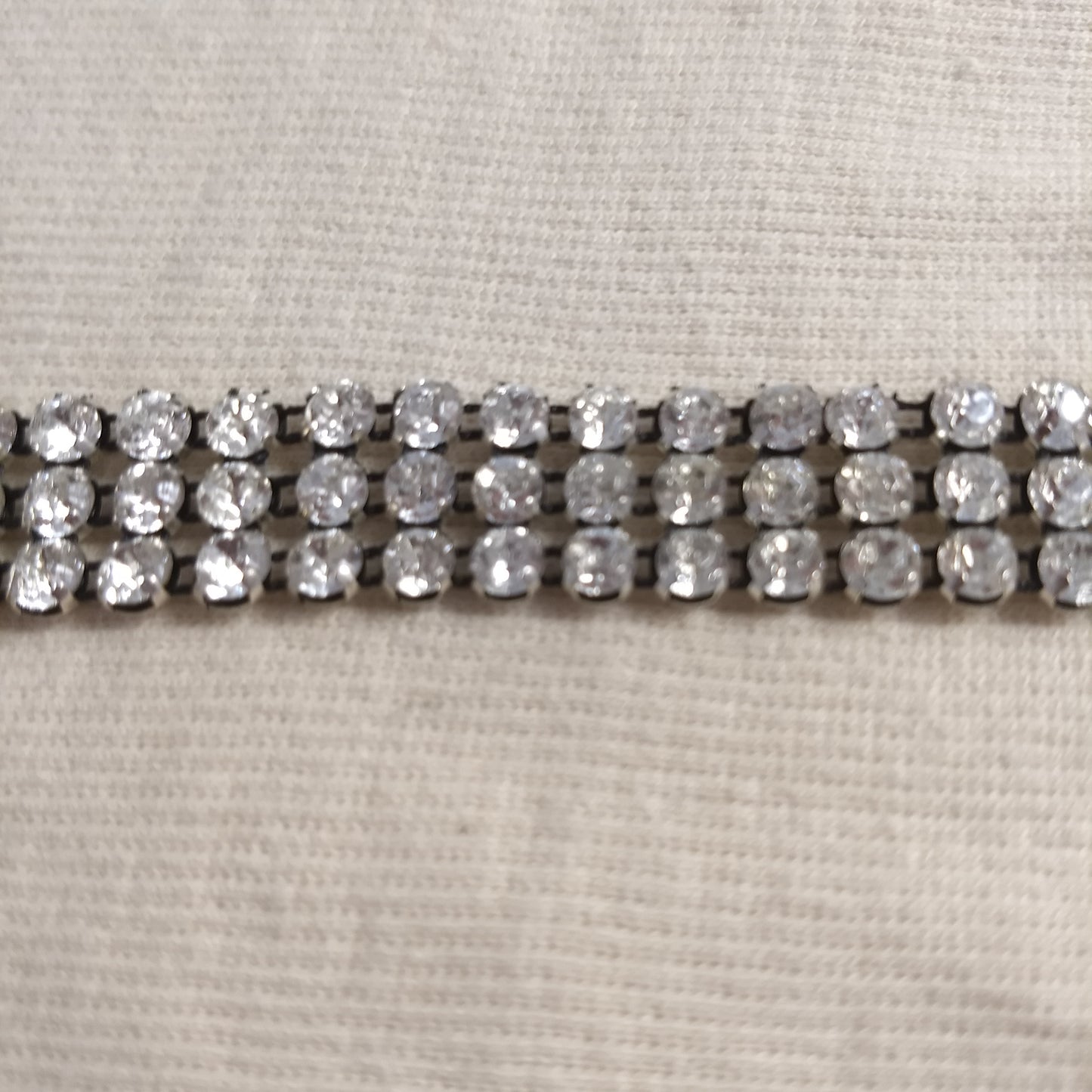 Trimming  #7014 #Clear #Three-Row #Rhinestone #1yd