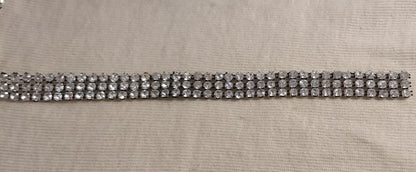 Trimming  #7014 #Clear #Three-Row #Rhinestone #1yd