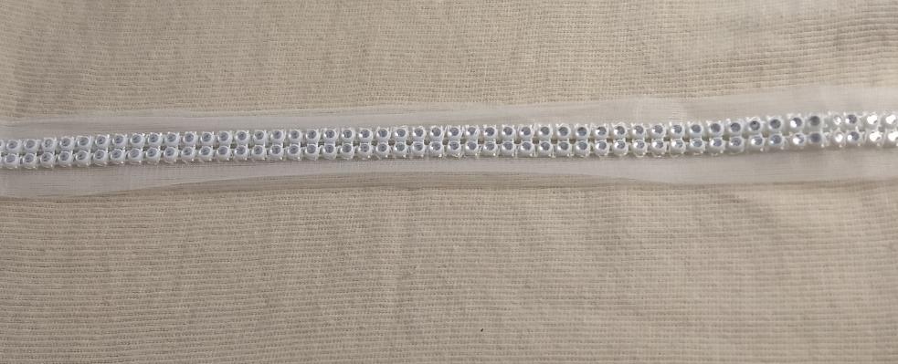 #Trimming #0517B #Crystal-Clear #2-Rows #SS6-Stones #1yd