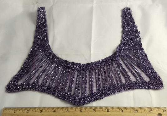 Applique #TYEH735 #Purple #Bead #Embroidered #Nylon #1pc