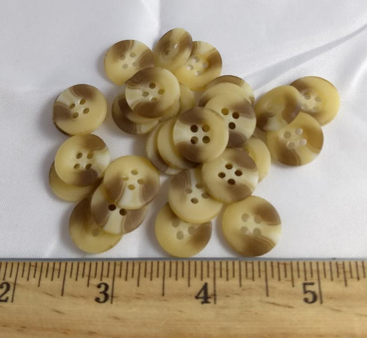 Button #HS9119  #4 Hole  #Cream #Imitation #Horn #10pc