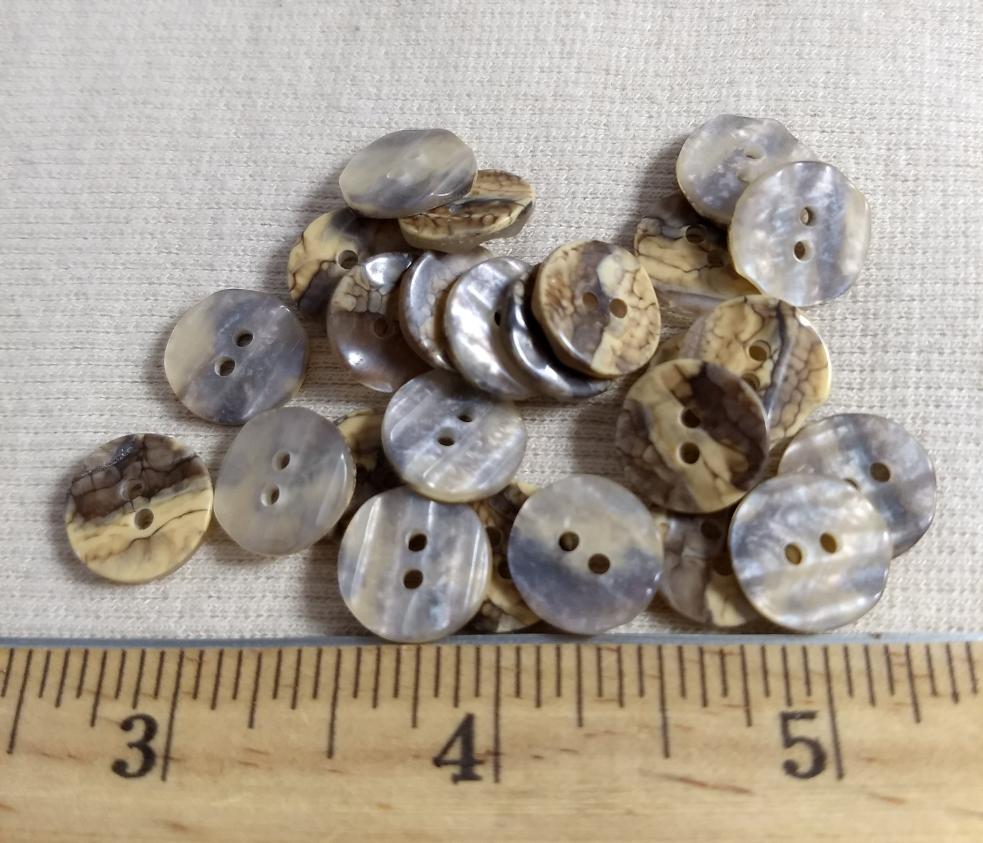 Button #P9018 #2 Hole #Pearl #Imitation #Shell #Polyester #10pc