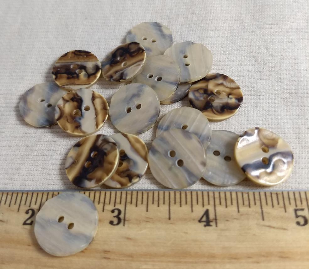 Button #P9018 #2 Hole #Pearl #Imitation #Shell #Polyester #10pc