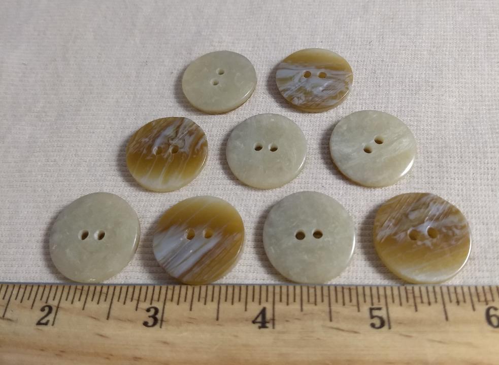 Button #G2144 #2 Hole #Tan #Imitation #Horn #Polyester #10pc