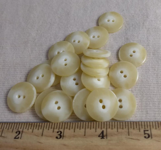 Button #98043 #2 Hole #Tan #Imitation #Horn #Polyester #10pc