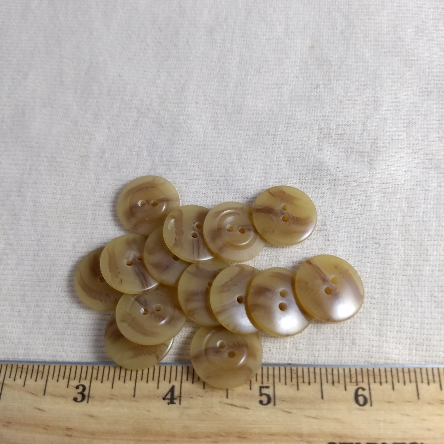 Button #98039-3 #2 Hole #Brown #Imitation #Horn #Polyester #10pc