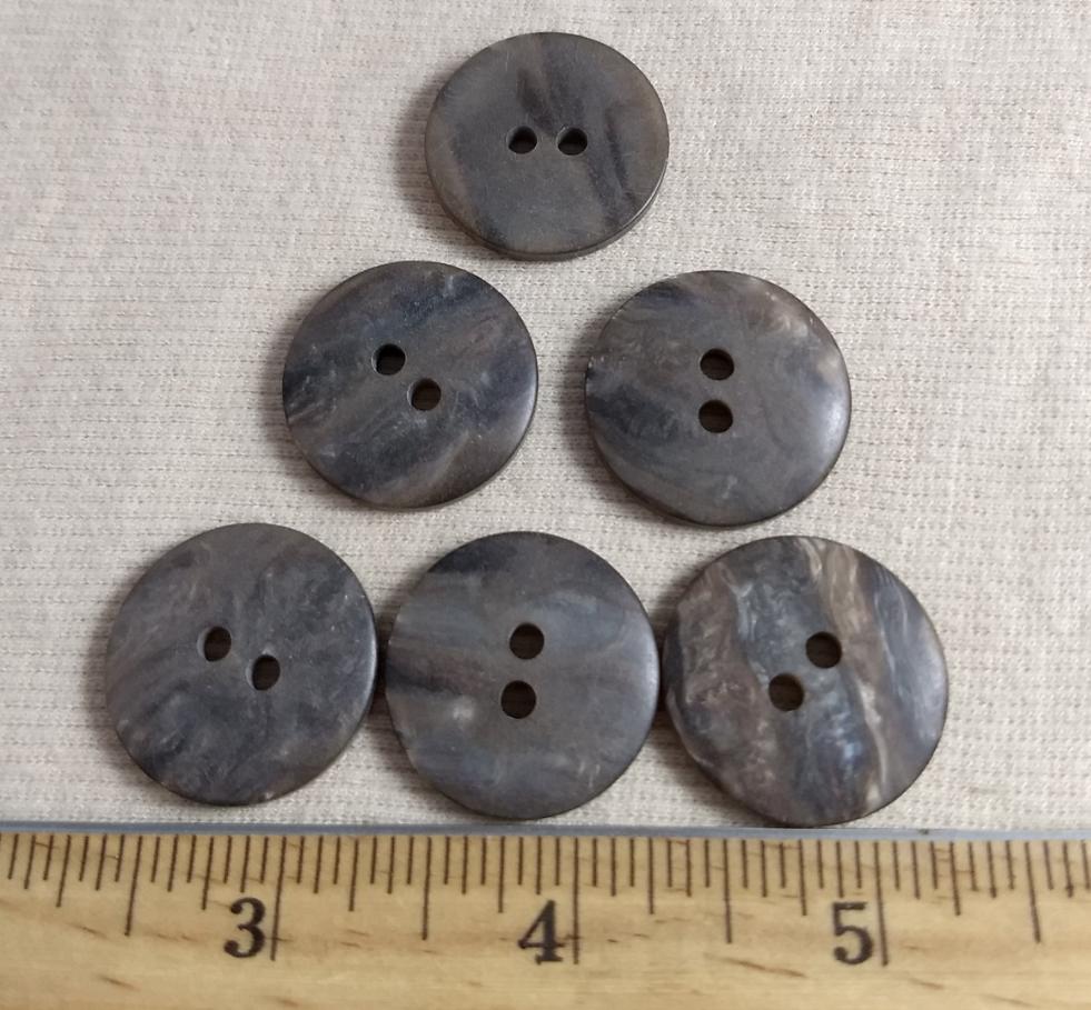 Button #130 #2 Hole #Brown #Polyester #10pc