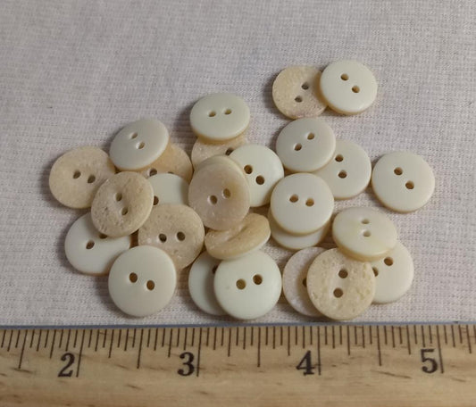 Button #PB1009 #2 Hole #Cream #Abs#10pc