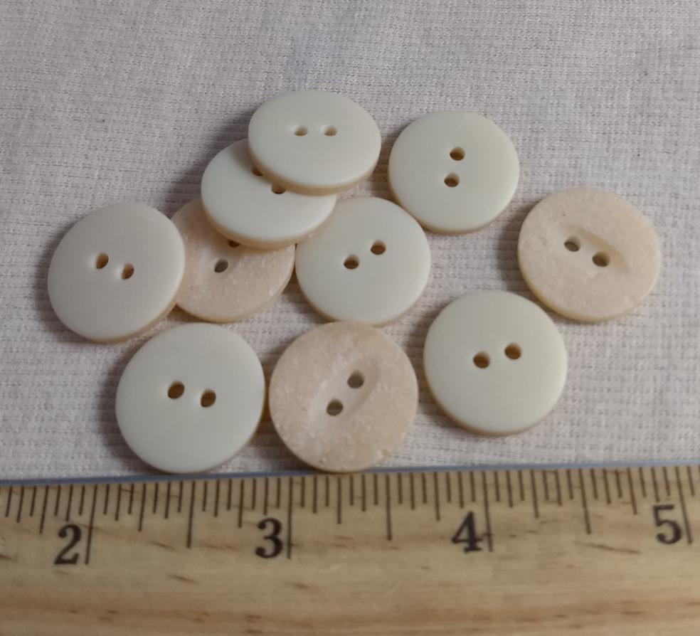 Button #PB1009 #2 Hole #Cream #Abs#10pc