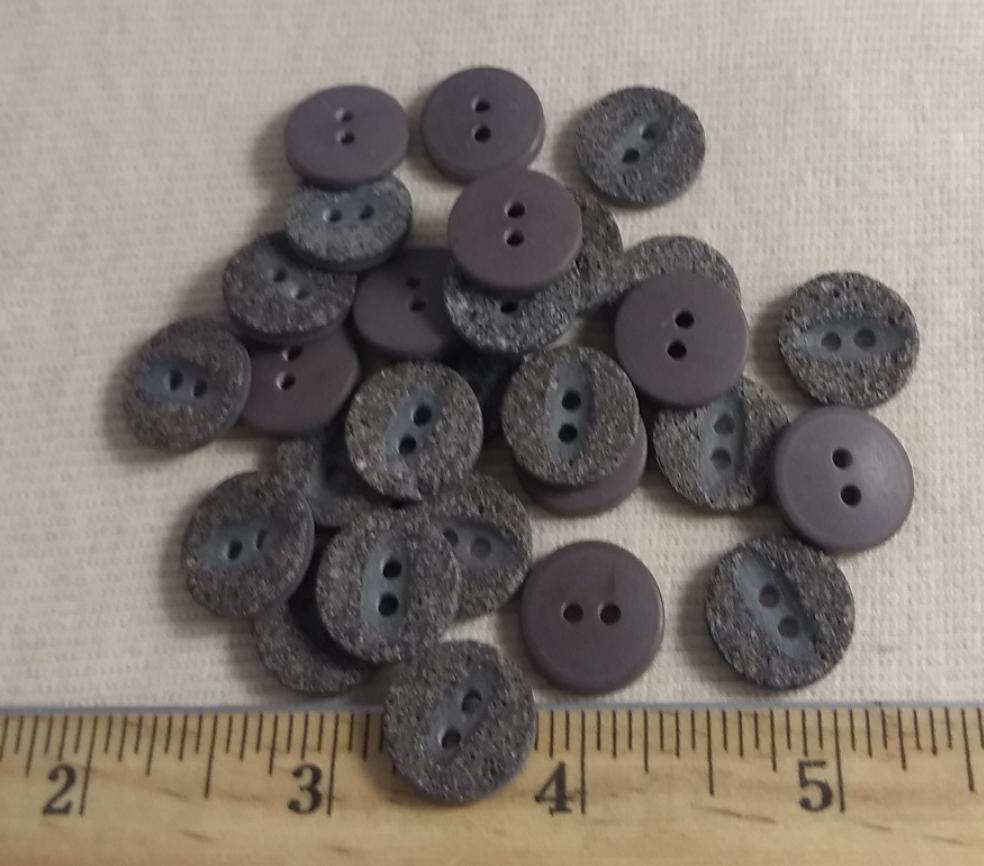 Button #PB1009  #2 Hole #Brown #Abs #10pc