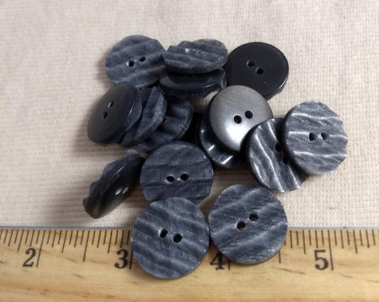 Button #9804 #2 Hole #Grey #Polyester #10pc