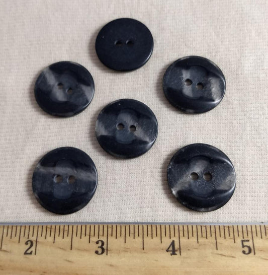 Button #P9023 #2 Hole #Grey #Imitation #Horn #Polyester #10pc