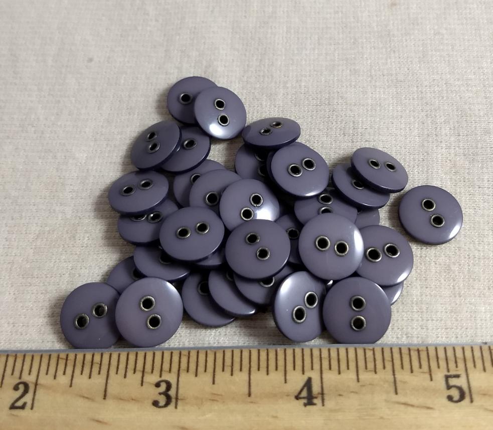 Button #19302 #2 Hole #Purple #Polyester #10pc