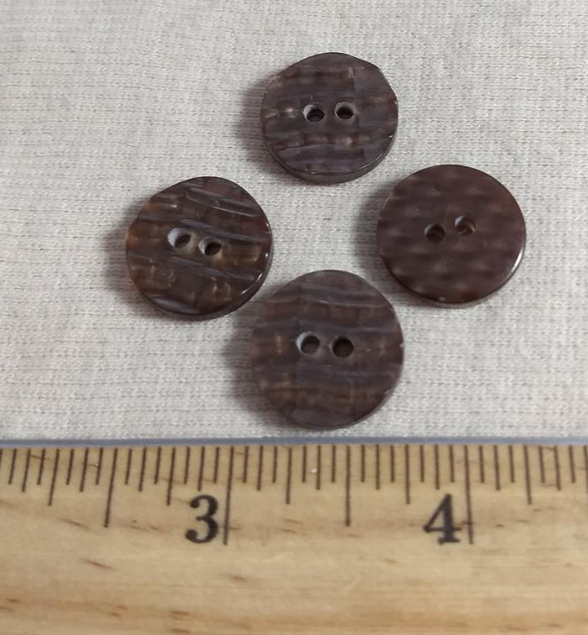 Button #1311 #2 Hole #Brown #Polyester #10pc
