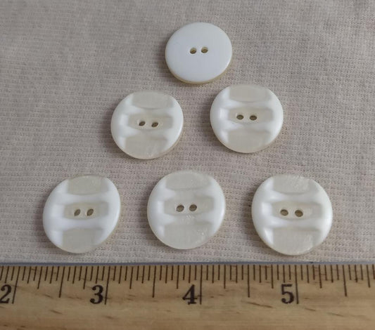 Button #20907 #2-Hole #Cream #Polyester #10pc