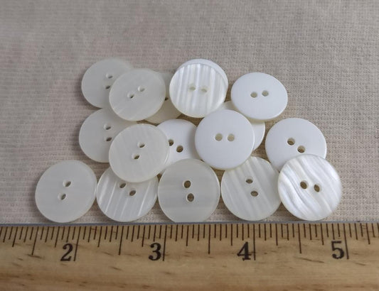 Button #HS9029 #2-Hole #White #Nylon #10pc