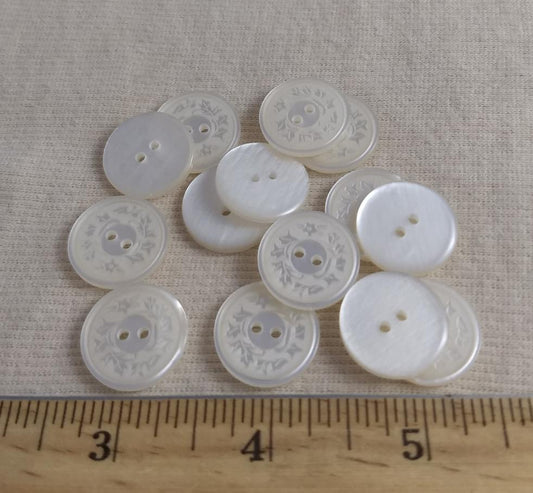 Button #4605 #2 Hole #Pearl #Polyester #10pc