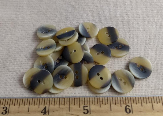 Button #23017 #2 Hole #Cream #Imitation #Horn #Polyester #10pc