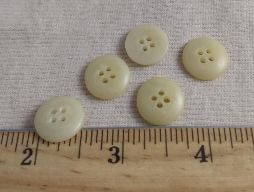 Button #Corrozzo #4-Hole #Cream #Imitation #Polyester #10pc