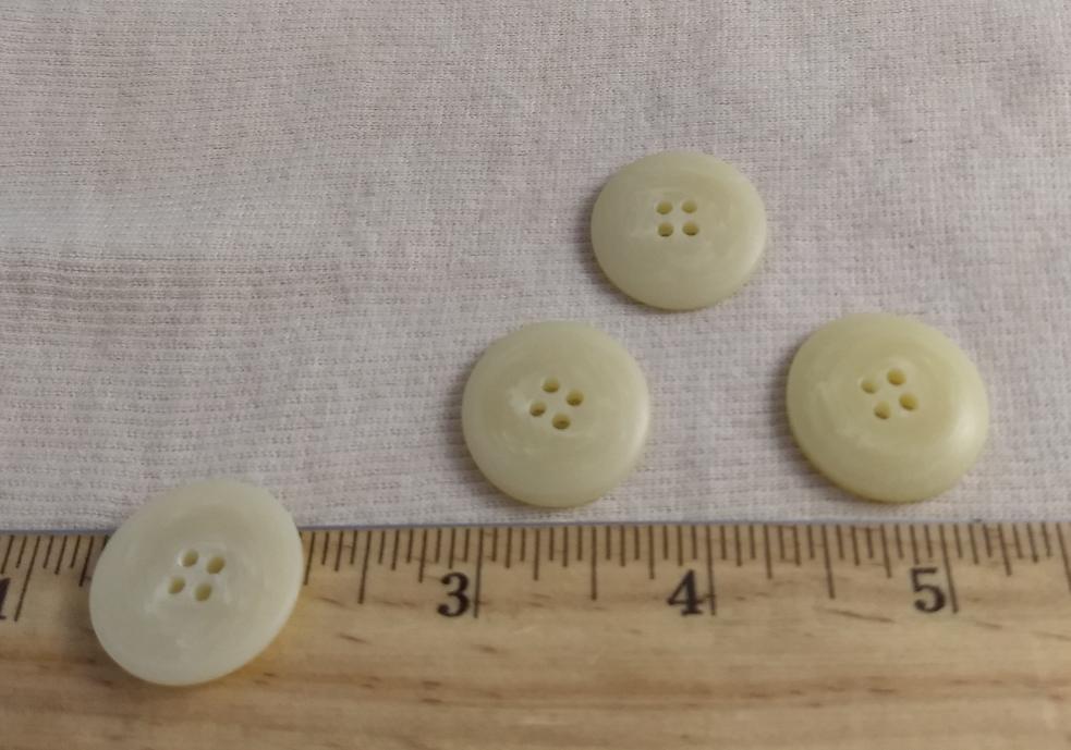 Button #Corrozzo #4-Hole #Cream #Imitation #Polyester #10pc