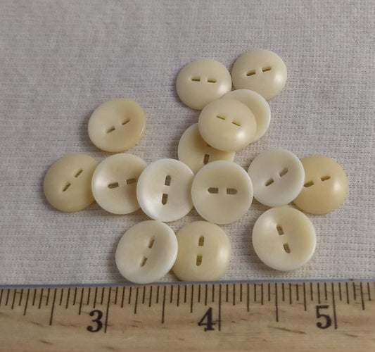 Button #Corrozzo #2 Hole #Cream #Abs #10pc