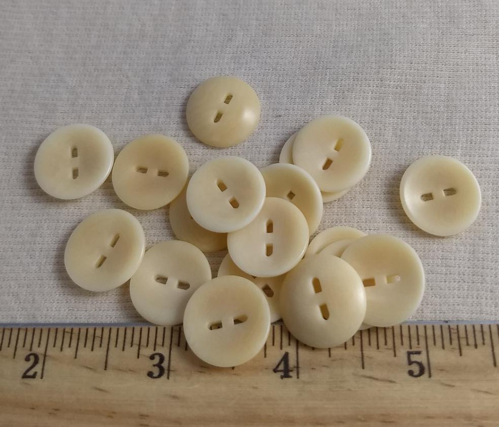 Button #Corrozzo #2 Hole #Cream #Abs #10pc