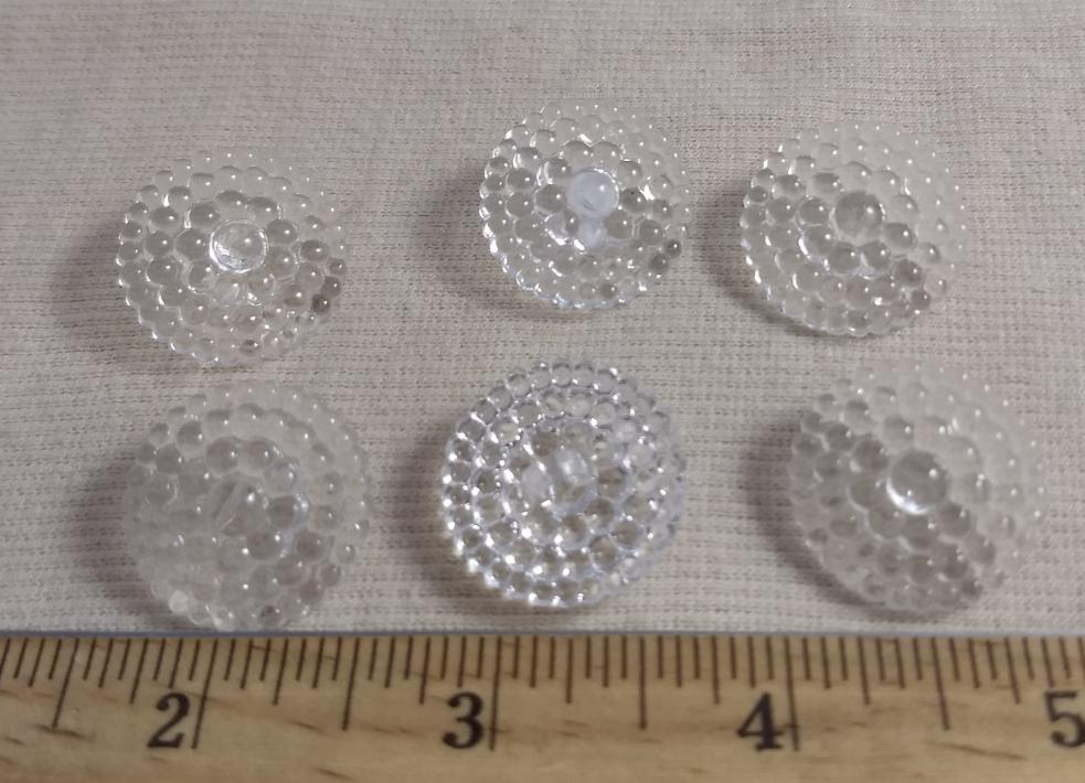 Button #1638 #Shank #Clear #Nylon #10pc