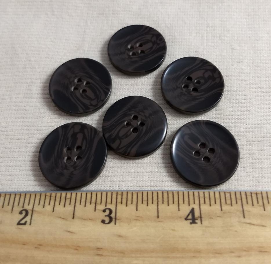 Button #14687 #4 Hole #Brown #Polyester #10pc