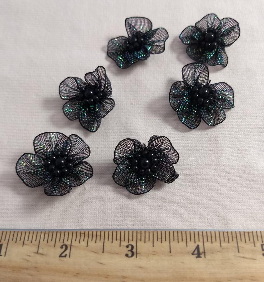 Applique #YYEZ0811102E #Green #Lace #Handmade #Flower #10pc