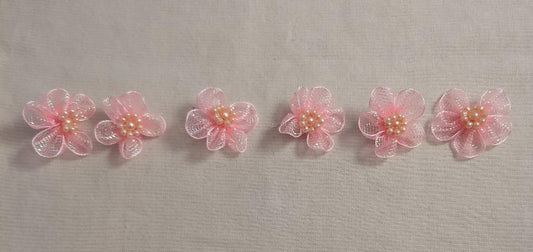Applique #YYEZ0811102E #Peach #Flower #Handmade #Nylon #10pc