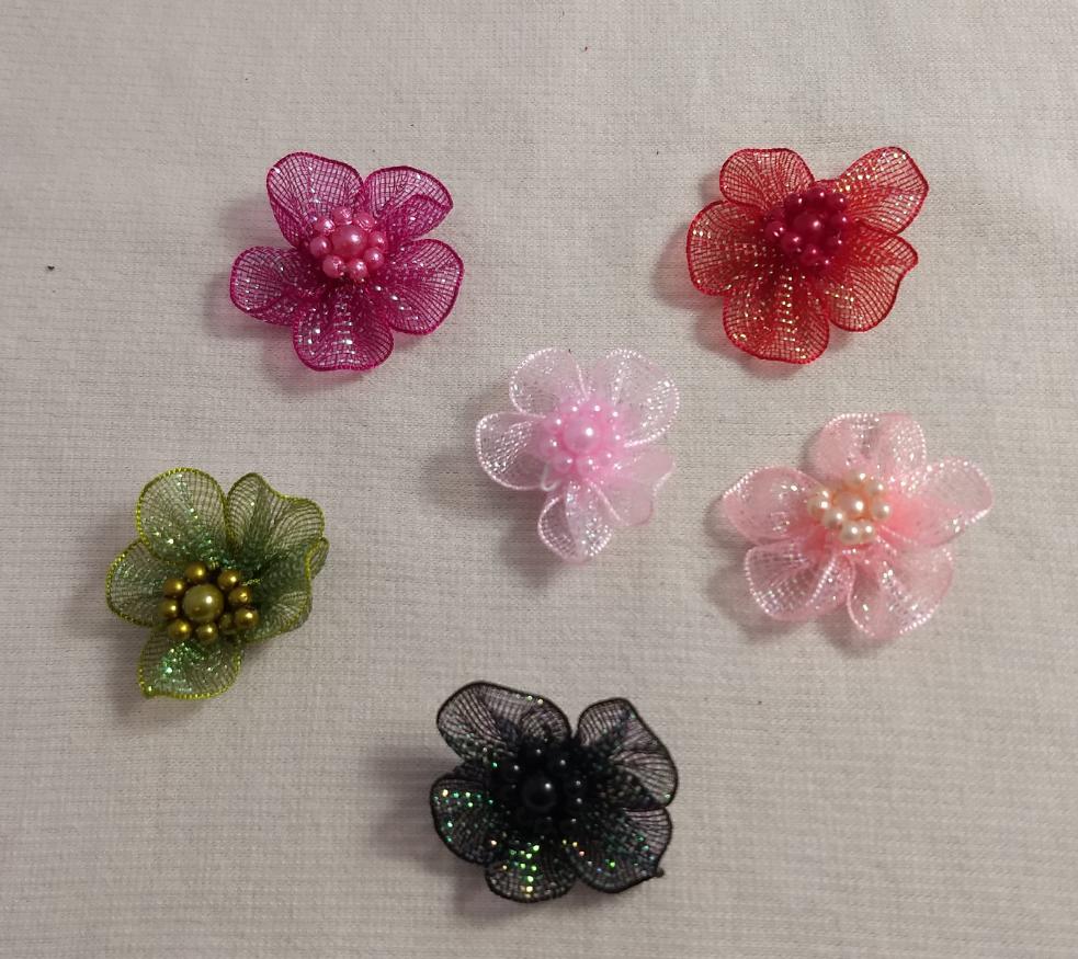 Applique #YYEZ0811102E #Mixed #Handmade #Flower #10pc